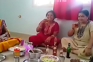Village Aunties enjoying party with wine than fucking with her  HD