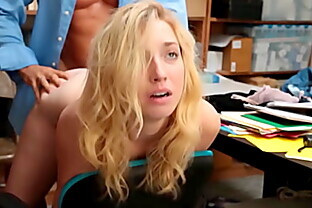 Blonde Teen Caught Stealing Sunglasses Fucked By Security 8 min