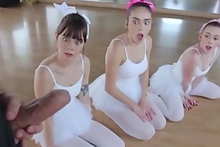 Pervy tutor lured into fucking shy teen ballerinas
