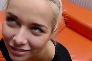 HUNT4K. Young blonde miss hates her lover so why sells shaved pussy
